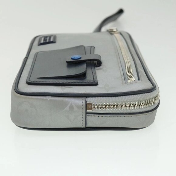 LOUIS VUITTON Monogram satellite alpha Clutch Bag Silver M44171 LV Auth 32344A - Picture 6 of 16